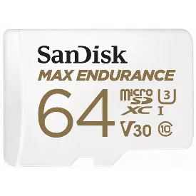 Карта памяти 64Gb - SanDisk microSD Max Endurance Class 10 UHS-I SDSQQVR-064G-GN6IA